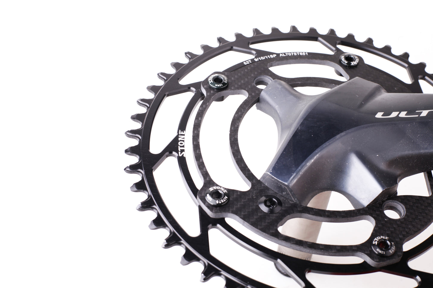 Stone 1x Narrow Wide Carbon Chainring 110 BCD 4 Bolt
