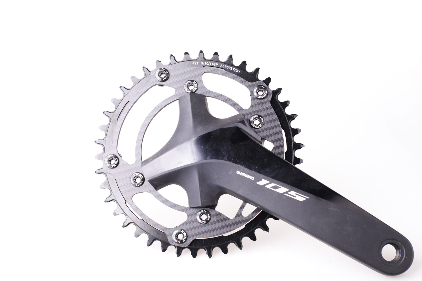Stone 1x Narrow Wide Carbon Chainring 110 BCD 4 Bolt