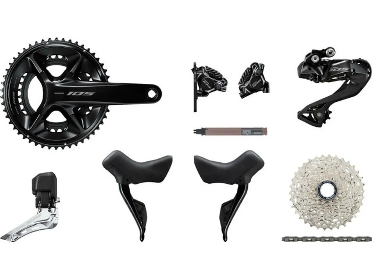 SHIMANO 105 Di2 R7170 Disc Brake Di2 Groupset (Bottom Bracket Not Included)