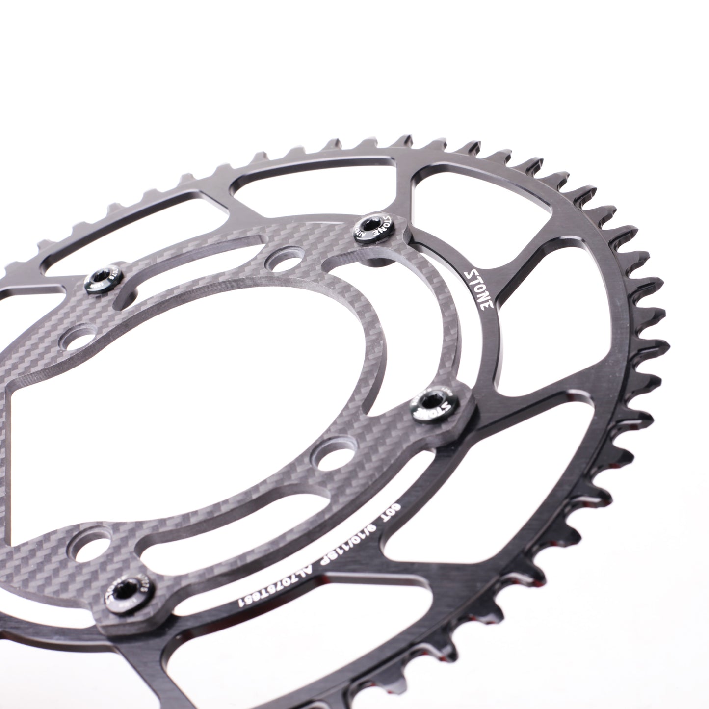 Stone 1x Narrow Wide Carbon Chainring 110 BCD 4 Bolt