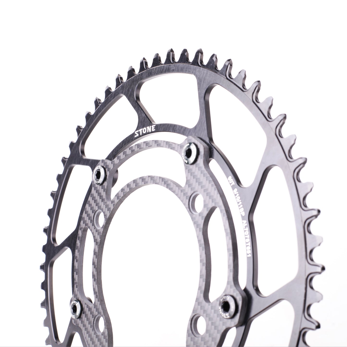Stone 1x Narrow Wide Carbon Chainring 110 BCD 4 Bolt